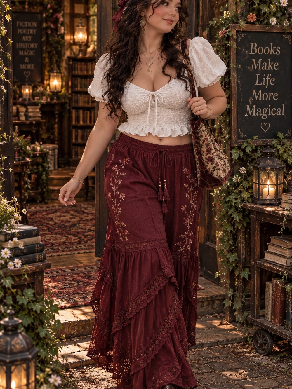 WHIMSICAL PUFF-SLEEVE TOP